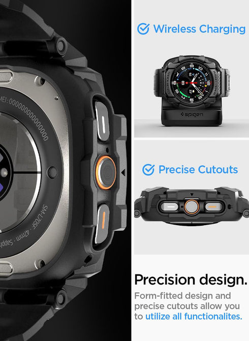 Spigen Samsung Galaxy Watch ULTRA (47mm) Band with Case Rugged Armor PRO