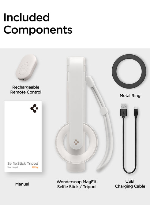 Spigen MagSafe 24" Extendable Selfie Stick Tripod Stand with Bluetooth Remote