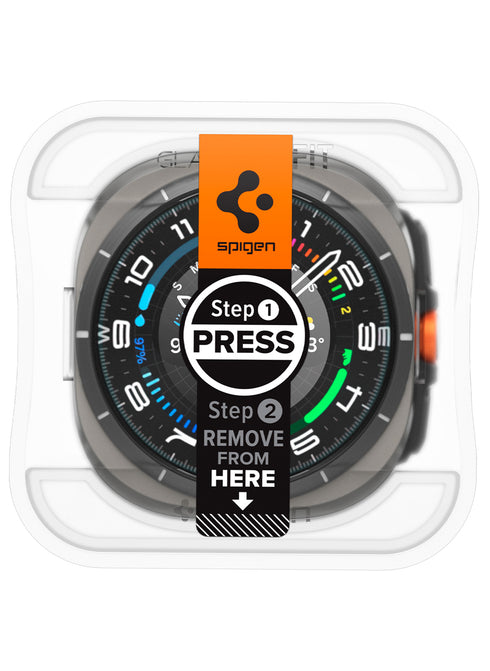 Spigen Samsung Galaxy Watch ULTRA (47mm) Tempered Glass Screen Protector GLAStR EZ Fit