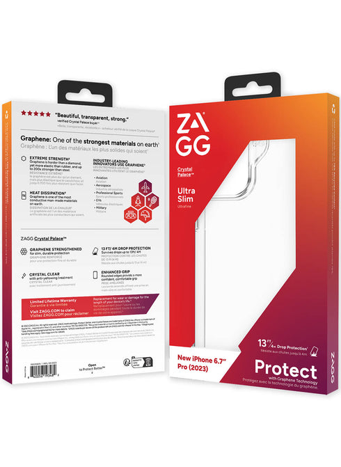 Zagg iPhone 15 Pro MAX Case Crystal Palace