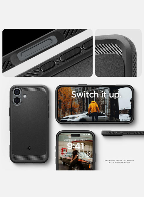 Spigen iPhone 16 Case Rugged Armor MAGFIT