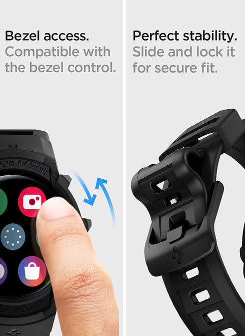 Spigen Samsung Galaxy Watch FE/5/4 (40mm) Band with Case Rugged Armor PRO