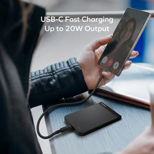 1-POWER S.PASS 5000mAh QI2 Magnetic Wireless Power Bank USB-C Up to 15W PD Output