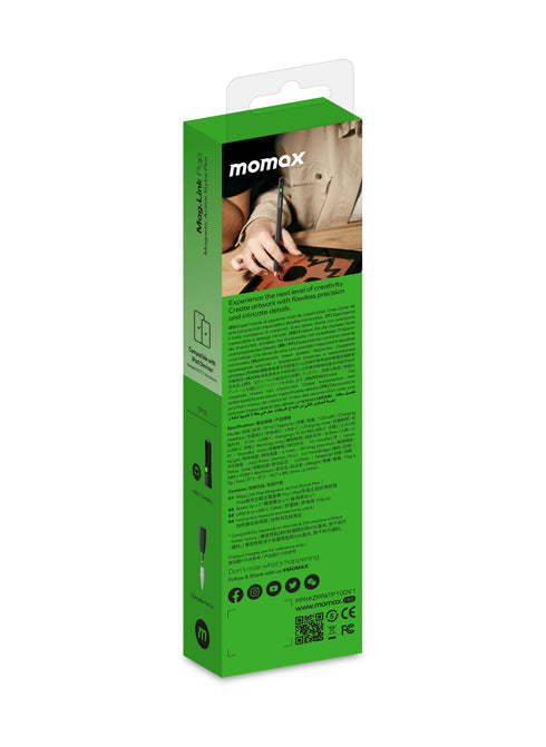 Momax MAG Link Pop Magnetic Active Stylus Pen easy charging via USB-C