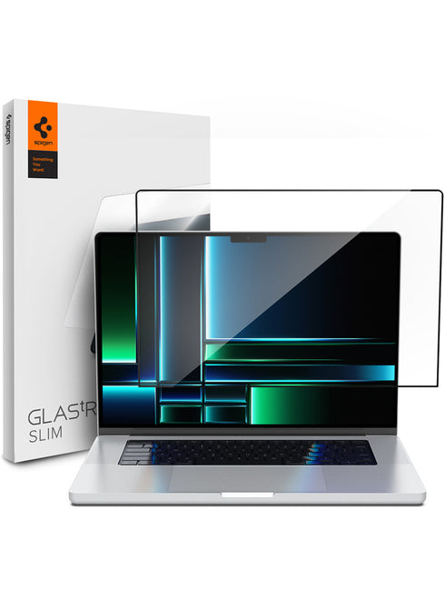 Spigen MacBook Pro 14" (2024/2023-2021) Tempered Glass Screen Protector GLAStR Slim