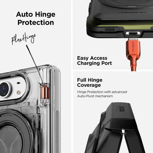VRS Design iPhone Duo Case Damda Glide Hybrid with Screen Protector (2 Card Wallet Holder and Kickstand)