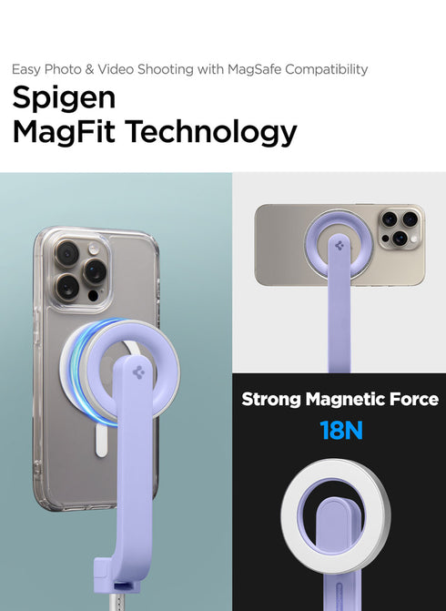 Spigen MagSafe 24" Extendable Selfie Stick Tripod Stand with Bluetooth Remote