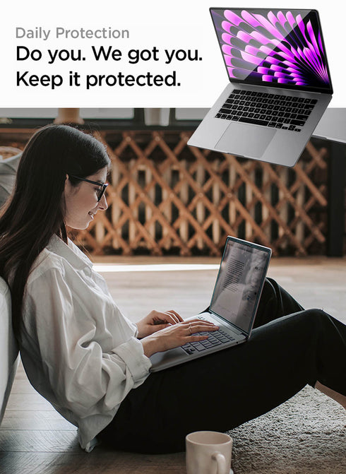 Spigen MacBook Air 15" M4 (2025) / M3 (2024) / M2 (2023) Tempered Glass Screen Protector GLAStR Slim