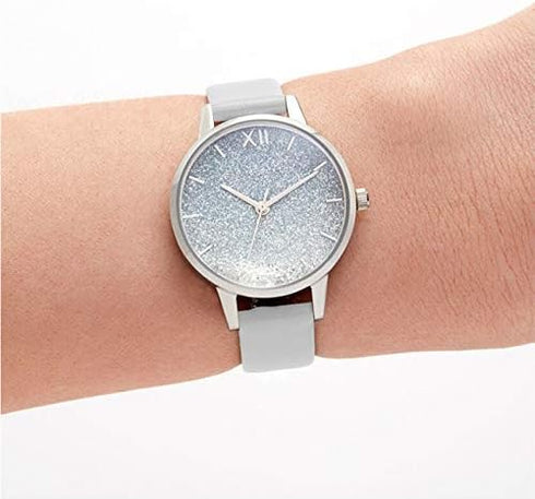 Olivia Burton Under The Sea, Blue Dial Shimmer Pearl Leather Strap (30mm)