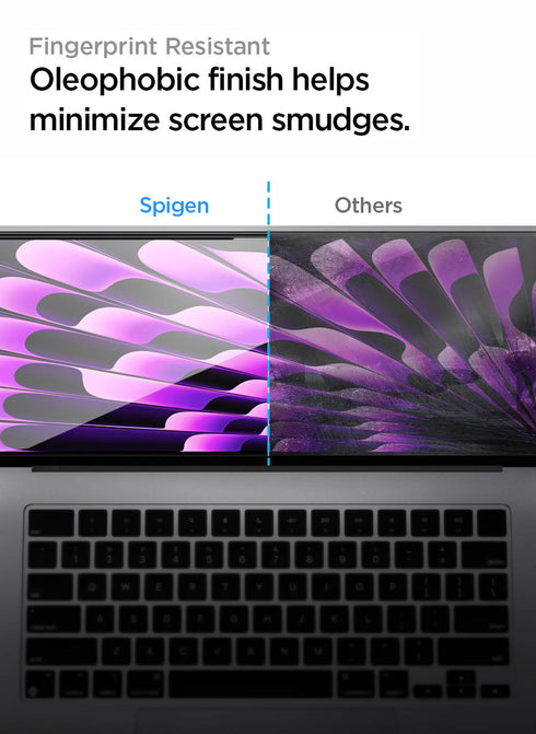 Spigen MacBook Air 15" M4 (2025) / M3 (2024) / M2 (2023) Tempered Glass Screen Protector GLAStR Slim
