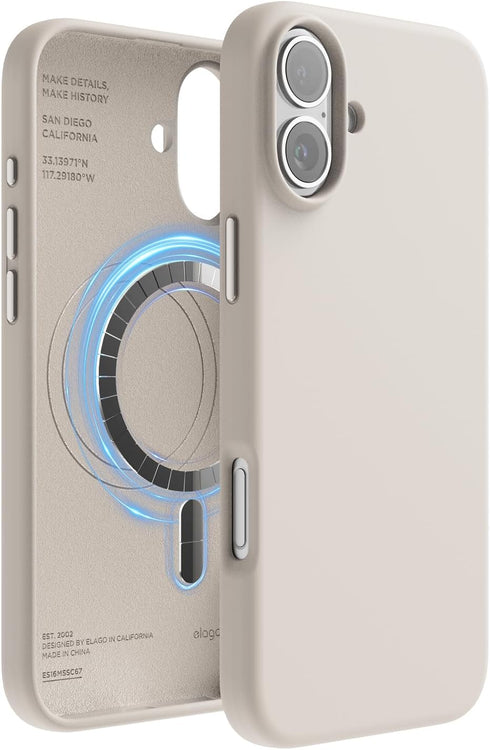 elago iPhone 16 PLUS Case Magnetic Liquid Silicone (MagSafe)