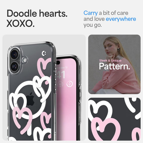 Spigen iPhone 16 Case Ultra Hybrid MAGFIT HEARTS