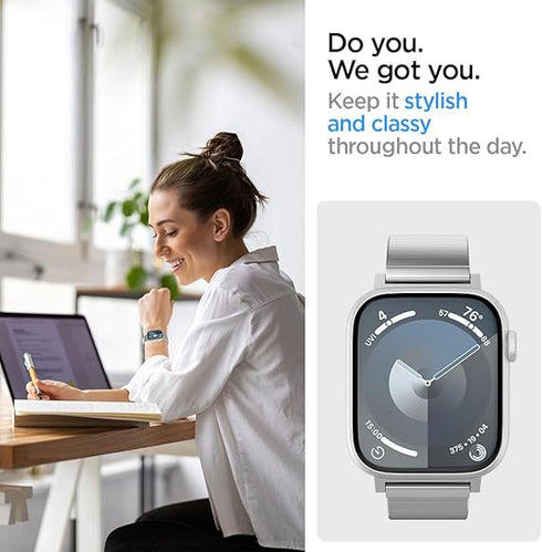 Spigen Apple Watch Band Series (49/46/45/44/42mm) Sleek Link Stainless Steel Strap
