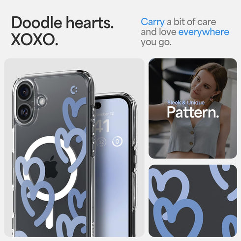 Spigen iPhone 16 Case Ultra Hybrid MAGFIT HEARTS