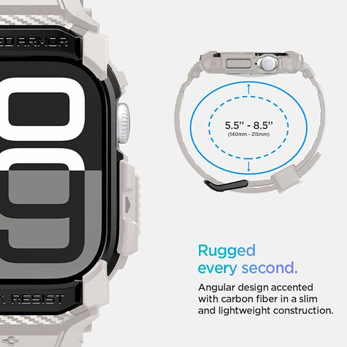 Spigen Apple Watch 10 (46mm) Band with Case Rugged Armor PRO