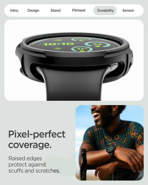 Spigen Pixel Watch 4 (45mm) Case with Charger Stand Liquid Air