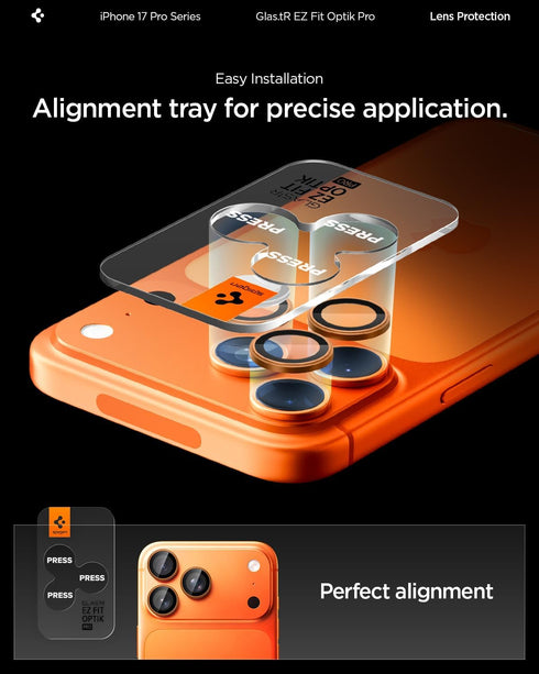 Spigen iPhone 17 Pro MAX Camera Lens Screen Protector GLAStR EZ Fit Optik PRO