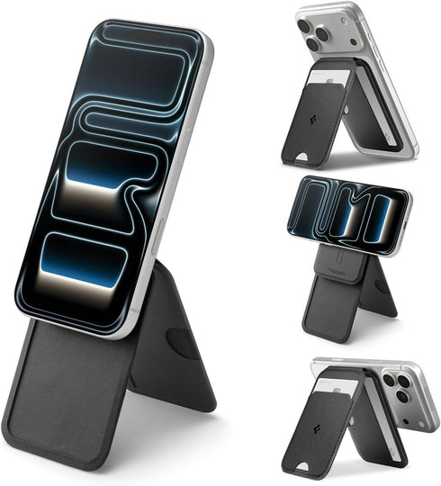 Spigen Slim Fold Magnetic Card Holder (3 Cards Tripod Stand) MagFit (BOX DAMAGE)