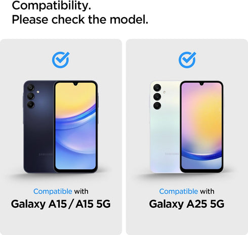 Spigen Samsung Galaxy A15/A15 5G & Galaxy A25 5G Tempered Glass Screen Protector GLAStR Slim