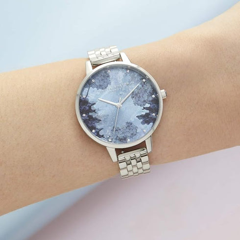 Olivia Burton Under The Sea, Blue Dial Stainless Steel Bracelet (34mm)