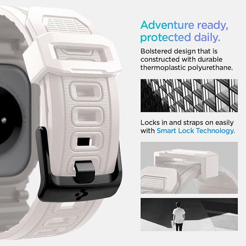 Spigen Apple Watch 10 (42mm) Band with Case Rugged Armor PRO