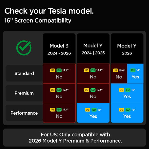 Spigen Tesla Model Y 16" (2026) Anti-Glare MatteTempered Glass Screen Protector GLAStR EZ FIT