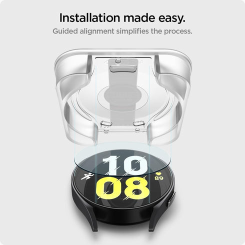 Spigen Samsung Galaxy Watch 6 (44mm) Tempered Glass Screen Protector GLAStR EZ Fit