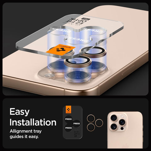 Spigen iPhone 16/15/14 Pro MAX / PRO series Camera Lens Screen Protector GLAStR EZ Fit Optik PRO