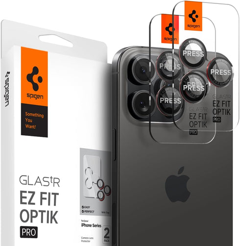 Spigen iPhone 16/15/14 Pro MAX / PRO series Camera Lens Screen Protector GLAStR EZ Fit Optik PRO