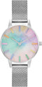 Olivia Burton Rainbow MOP, Multicolor Dial Stainless Steel Bracelet (30mm)