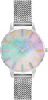 Olivia Burton Rainbow MOP, Multicolor Dial Stainless Steel Bracelet (30mm)
