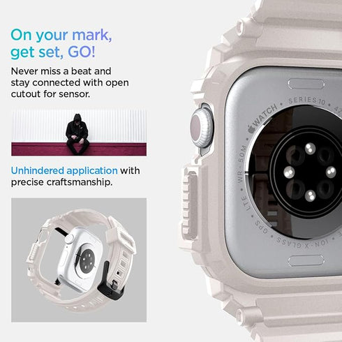 Spigen Apple Watch 10 (42mm) Band with Case Rugged Armor PRO