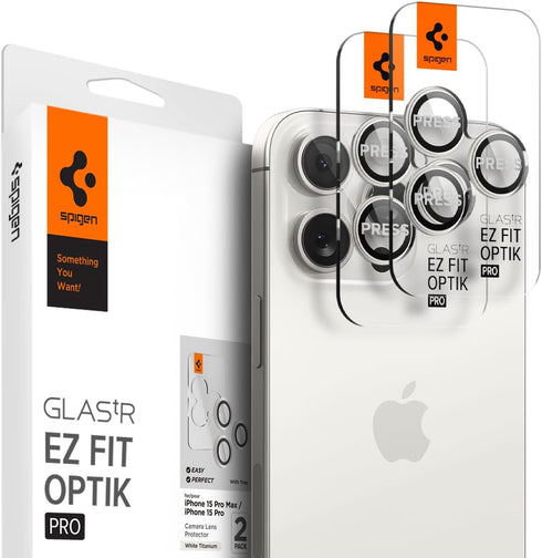 Spigen iPhone 16/15/14 Pro MAX / PRO series Camera Lens Screen Protector GLAStR EZ Fit Optik PRO