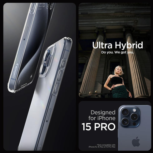 Spigen iPhone 15 PRO Case Ultra Hybrid FROST