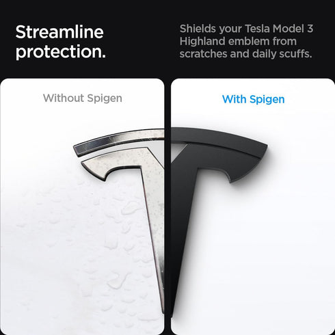 Spigen Tesla Model 3 (2024) Highland Front Emblem Logo Full Cover