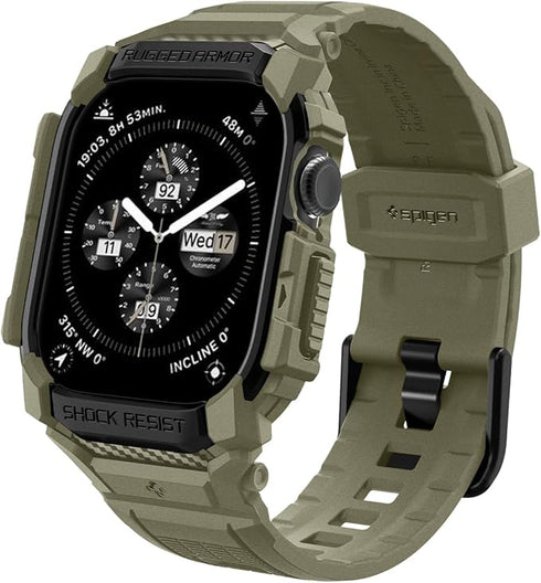 Spigen Apple Watch 10 (46mm) Band with Case Rugged Armor PRO