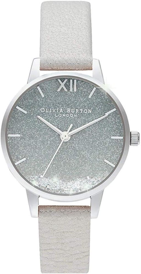 Olivia Burton Under The Sea, Blue Dial Shimmer Pearl Leather Strap (30mm)