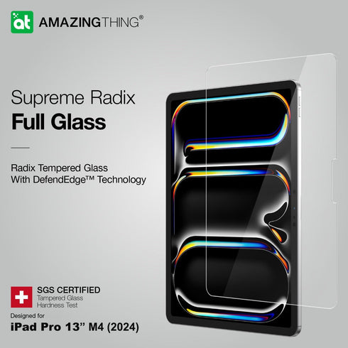 Amazing Thing iPad Pro 13" M4 (2024) Tempered Glass Screen Protector RADIX with Defend Edge Technology