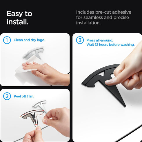 Spigen Tesla Model 3 (2024) Highland Front Emblem Logo Full Cover