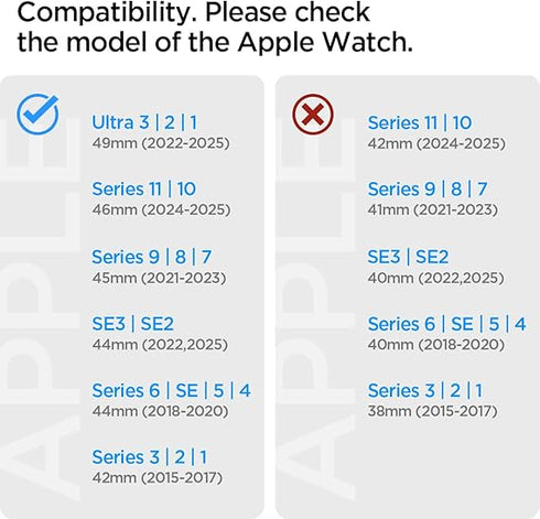 Spigen Apple Watch Band Series (49/46/45/44/42mm) Sleek Link Stainless Steel Strap