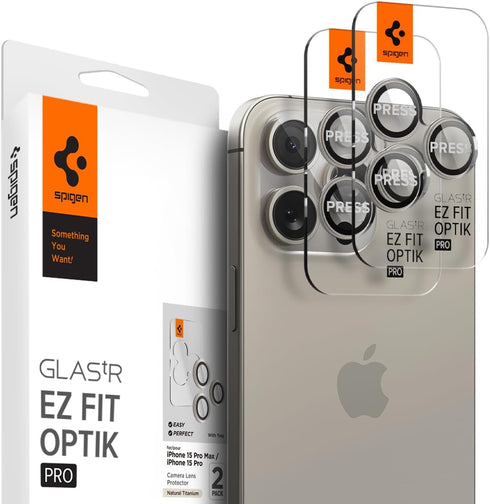 Spigen iPhone 16/15/14 Pro MAX / PRO series Camera Lens Screen Protector GLAStR EZ Fit Optik PRO