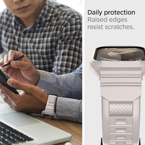 Spigen Apple Watch (45/44mm) Band with Case Rugged Armor PRO
