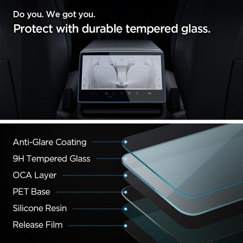 Spigen Tesla Model 3 (2025/2024) / Model Y (2025) Juniper REAR Anti-Glare Tempered Glass Screen Protector GLAStR Slim