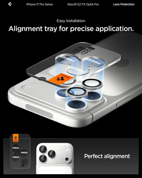 Spigen iPhone 17 Pro MAX Camera Lens Screen Protector GLAStR EZ Fit Optik PRO