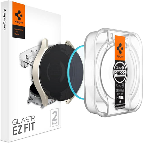 Spigen Samsung Galaxy Watch 6 (40mm) Tempered Glass Screen Protector GLAStR EZ Fit