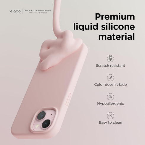 elago iPhone 15 Case Liquid Silicone