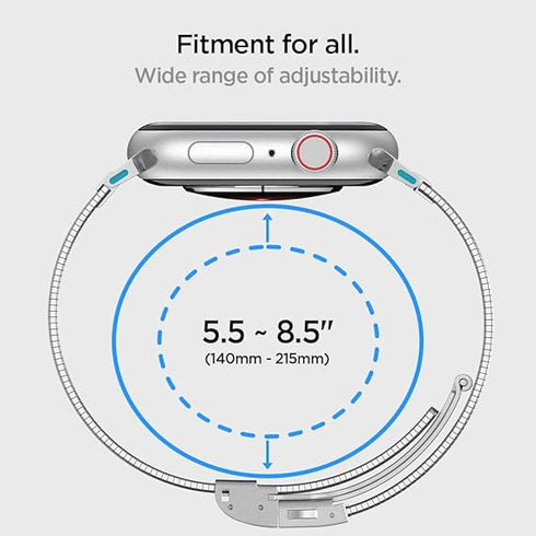 Spigen Apple Watch Band Series (49/46/45/44/42mm) Sleek Link Stainless Steel Strap
