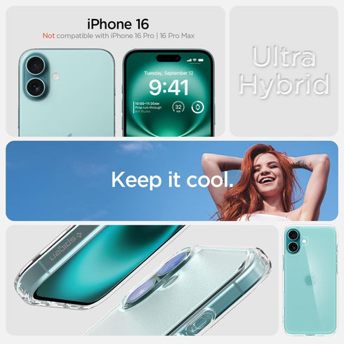 Spigen iPhone 16 Case Ultra Hybrid FROST