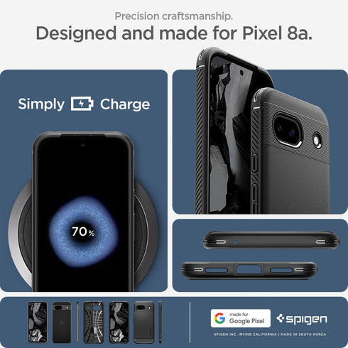 Spigen Google Pixel 8a Case Cover Rugged Armor