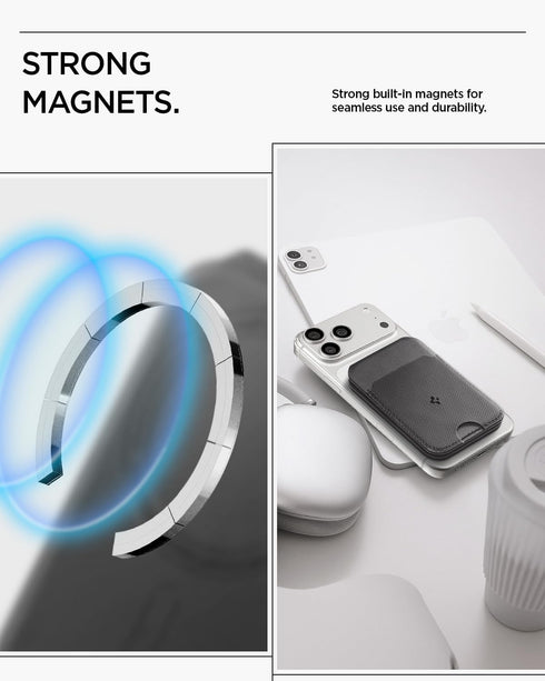 Spigen Slim Fold Magnetic Card Holder (3 Cards Tripod Stand) MagFit (BOX DAMAGE)